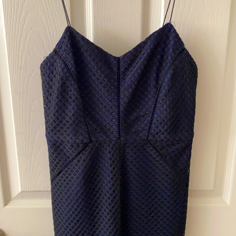 Top shop Black/Blue Midi Dress